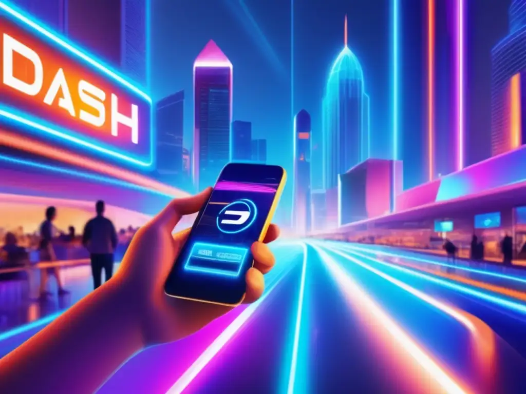 Transacciones rápidas y eficientes con Dash Dash: Cripto transacciones eficientes en una ciudad futurista