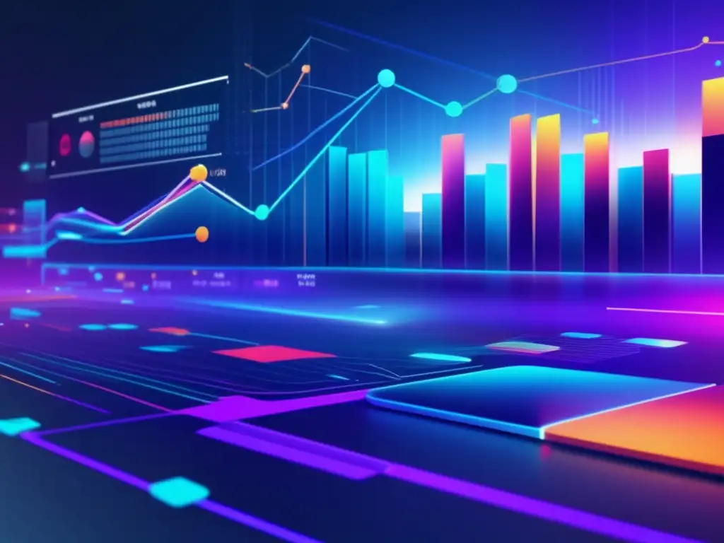 Visualización financiera futurista Visualización datos financieros: Big Data en análisis financiero