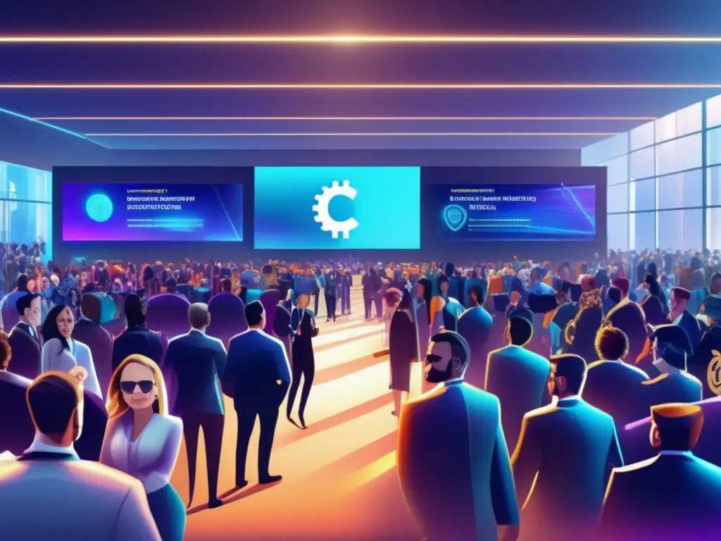 Conferencia de criptomonedas en acción Desarrollo de comunidades altcoins en vibrante conferencia criptográfica