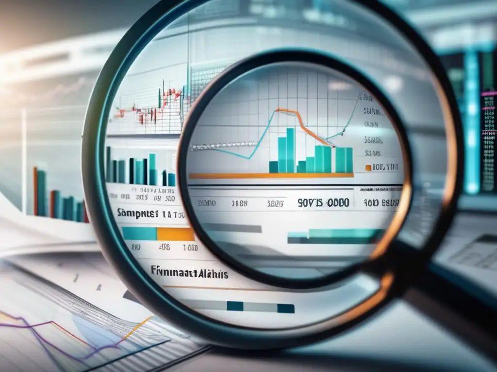 Análisis técnico y fundamental Diferencias entre análisis técnico y análisis fundamental: imagen 8K detallada con gráfico y documentos financieros