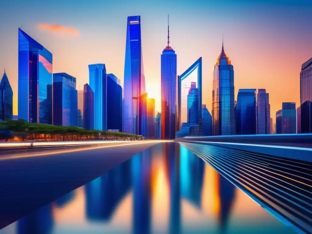 Futuro financiero digital Revolución digital en inversiones en una ciudad futurista y vibrante
