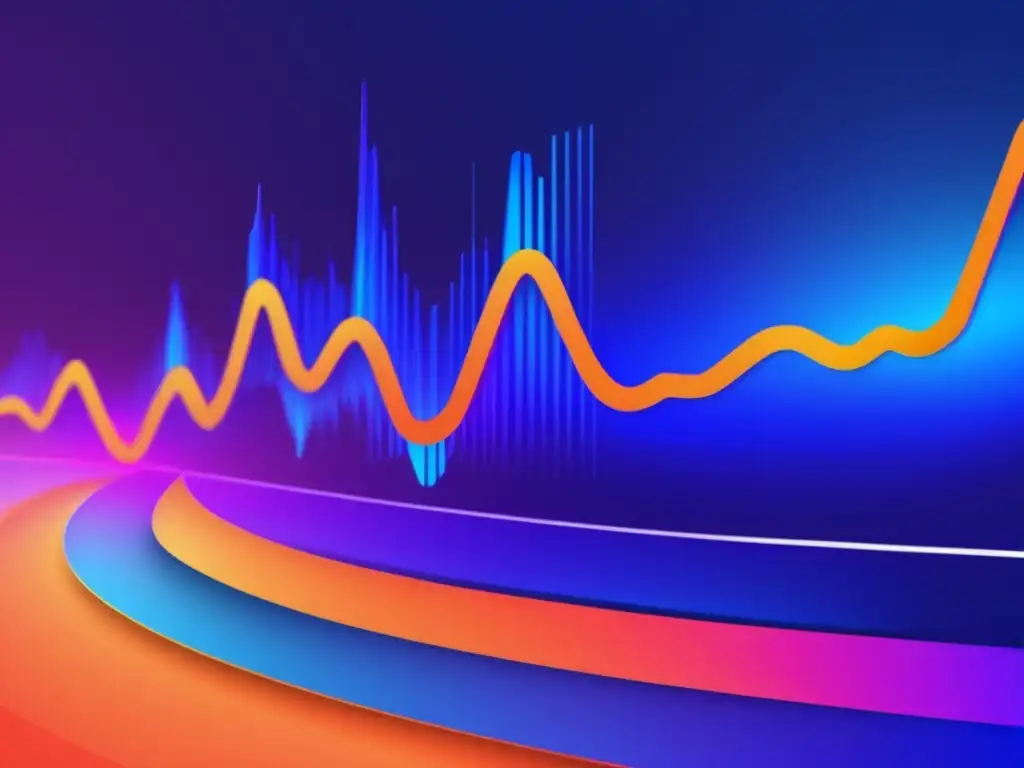 Gráfico técnico con indicadores RSI y Stochastic Ilustración digital moderna con medias móviles y RSI/Stochastic para detectar tendencias en el mercado