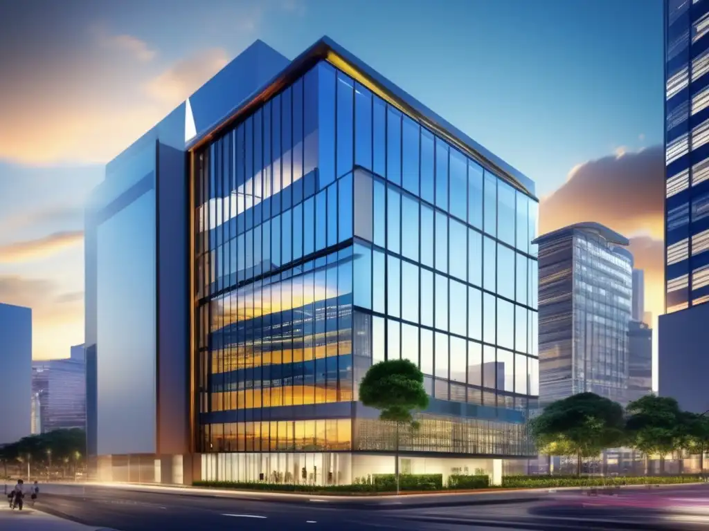 Edificio moderno en una ciudad brasileña Edificio moderno en ciudad brasileña, símbolo de inversión y crecimiento económico