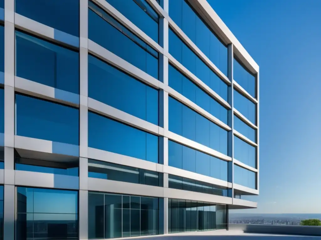 Edificio moderno y elegante en el skyline Edificio moderno de oficinas con diseño elegante y vistas impresionantes - Secretos inversores propiedades comerciales
