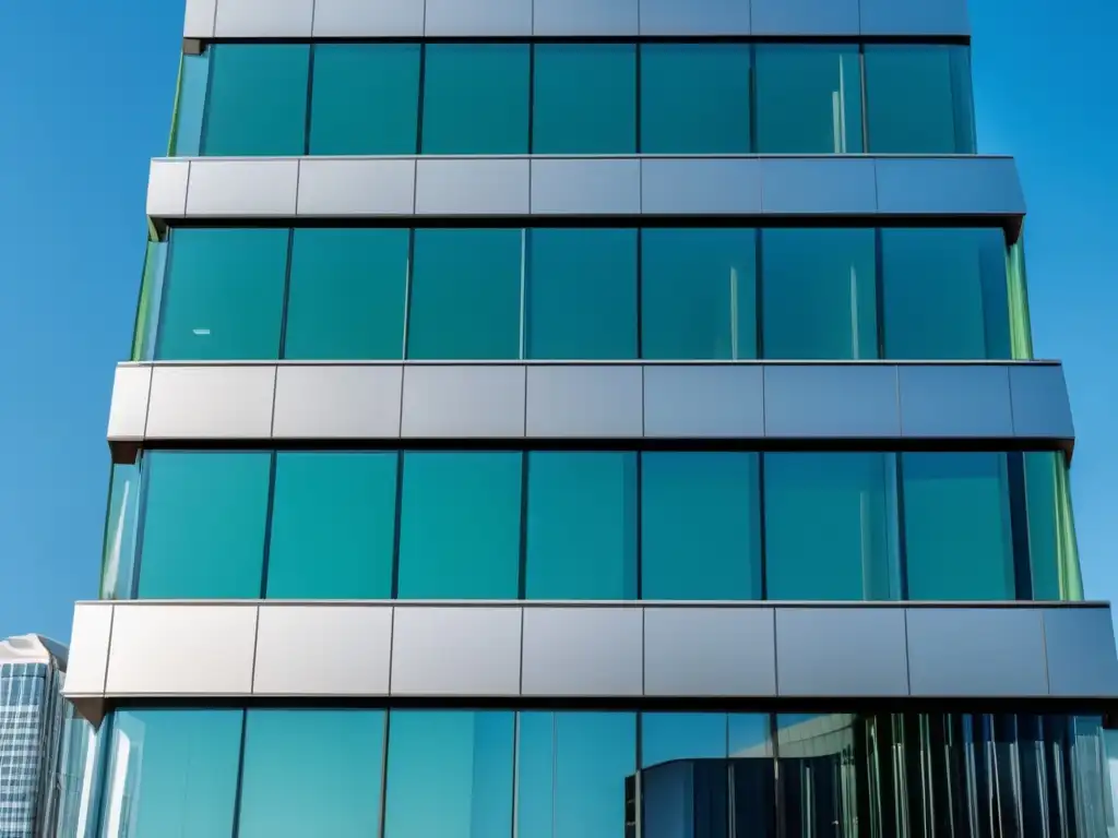 Edificio moderno en la ciudad Edificio de oficinas moderno en 8k, reflejando la ciudad y transmitiendo profesionalismo y beneficios de invertir en REITs a largo plazo