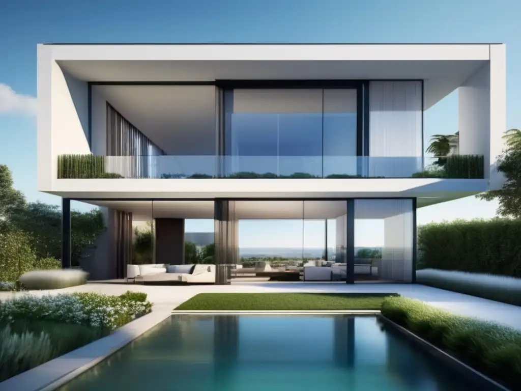 Edificio residencial moderno con diseño arquitectónico contemporáneo Edificio residencial moderno con fachada de vidrio y paisaje exuberante - Pasos para escalar mercado residencial