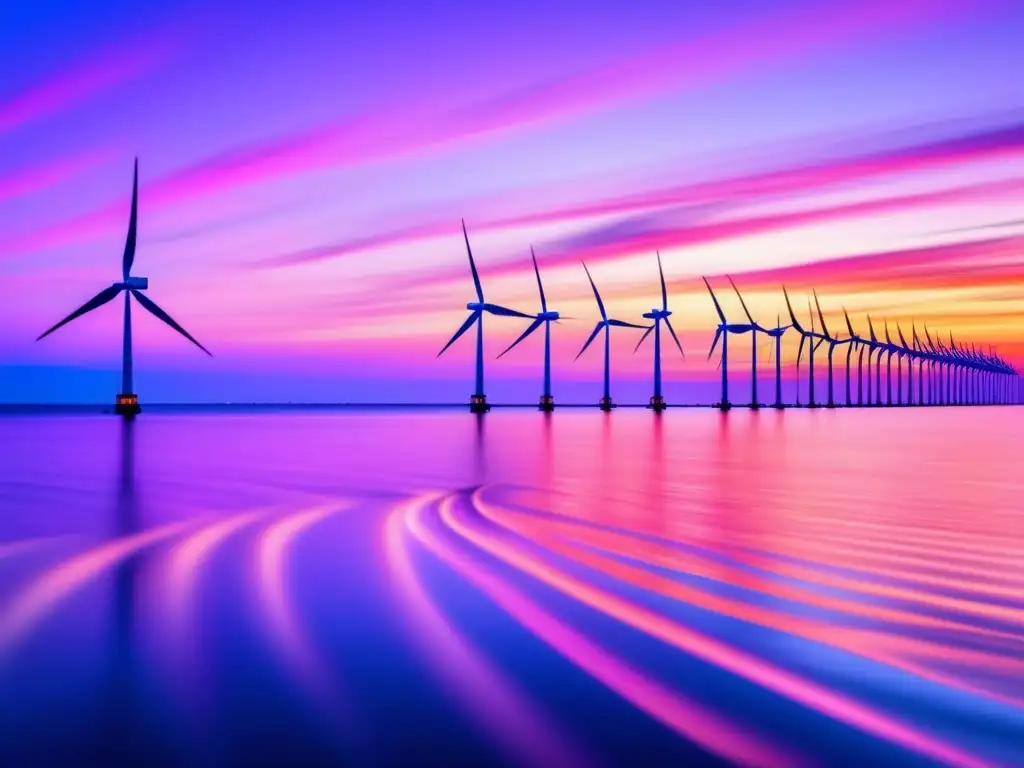 Parque eólico marino en el horizonte Energía renovable: estrategias de inversión en acciones