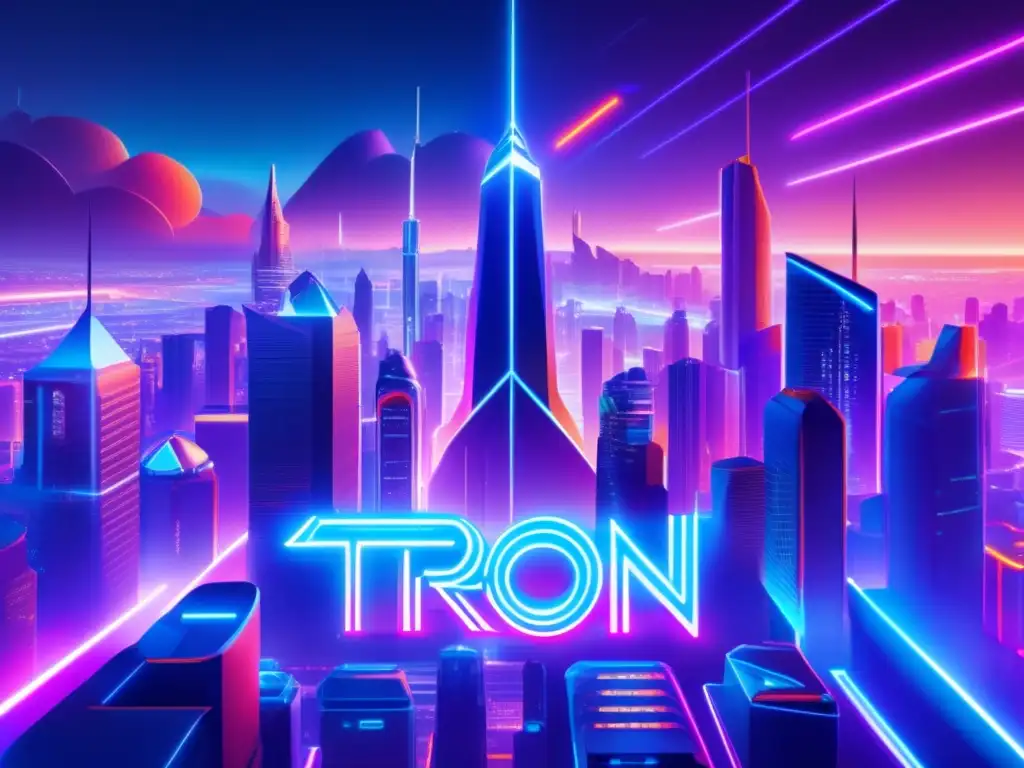 Futuro urbano en Tron: contratos inteligentes y tecnología avanzada Tron: tecnología y entretenimiento en una ciudad futurista con red descentralizada