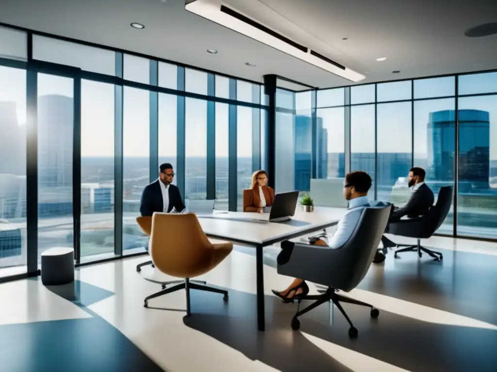 Equipo profesional analizando franquicias Equipo de profesionales realizando análisis exhaustivo de mercado y franquicias