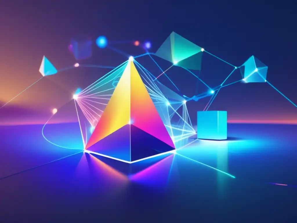 Sharding en red futurista Sharding: solución escalabilidad con tecnología vanguardista