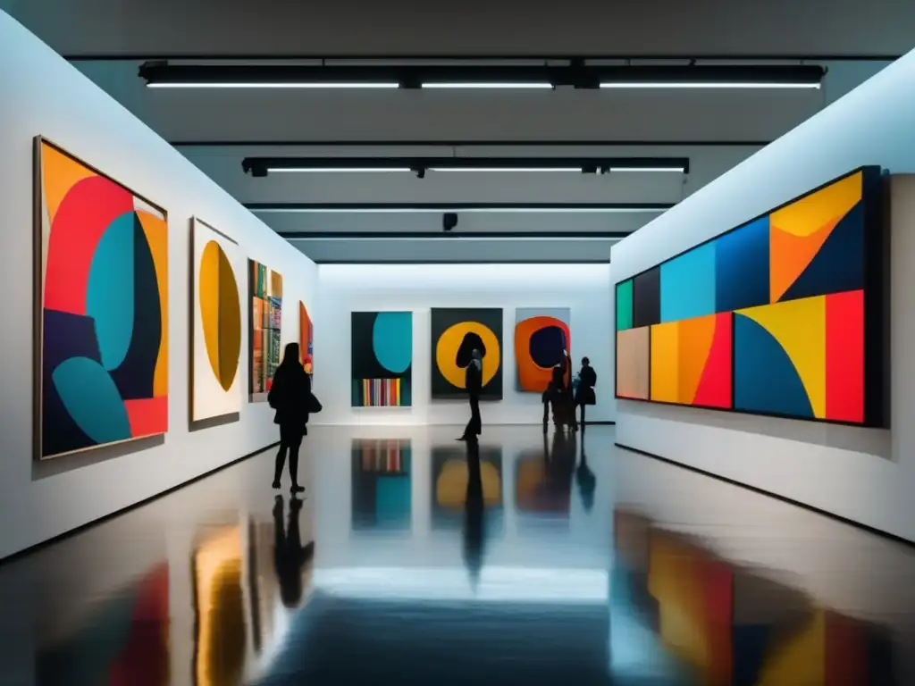 Escena vibrante en galería de arte Escena de galería de arte en 2023 con inversiones en arte