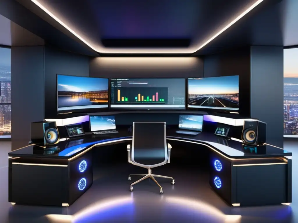 Trading desk profesional y tecnología de vanguardia Escritorio de trading de alta tecnología: herramientas de seguimiento en tiempo real para inversiones