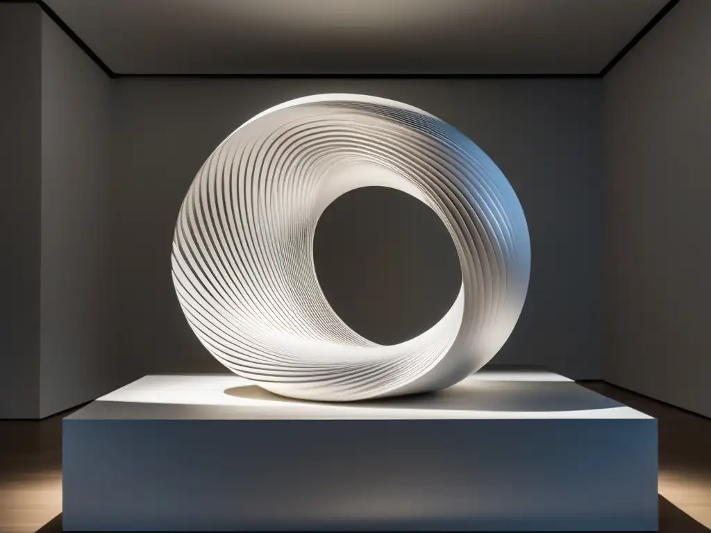 Escultura moderna cautivadora en galería Escultura tridimensional impresionante en galería - Inversión en escultura tridimensional