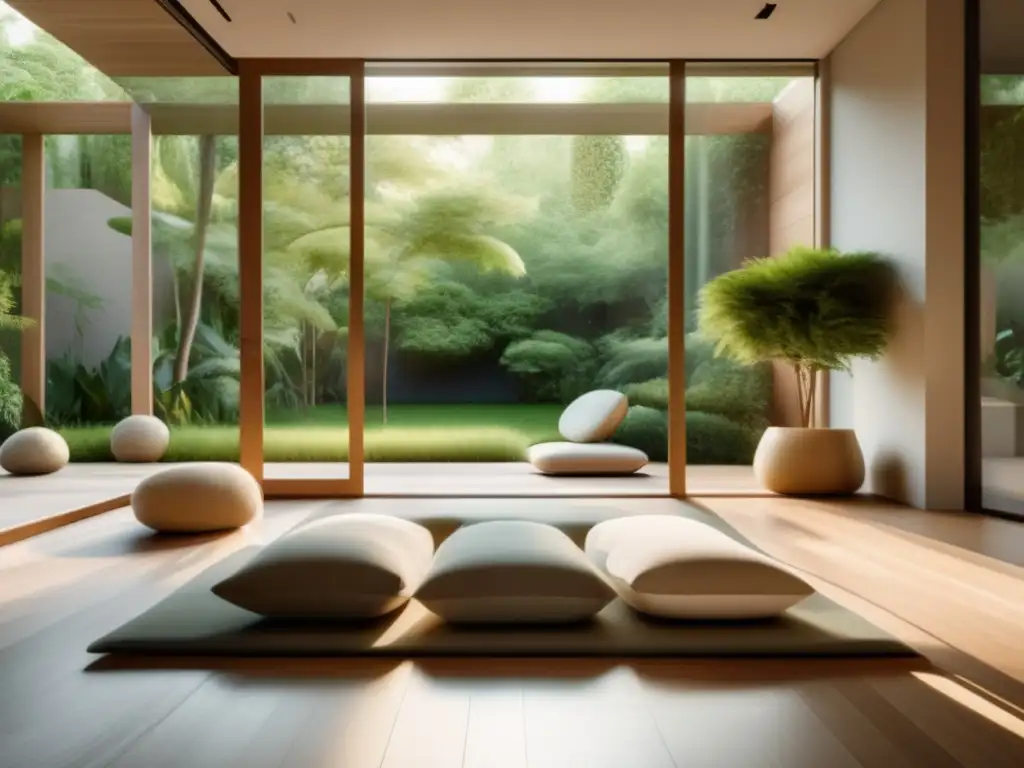 Espacio de meditación contemporáneo y tranquilo Espacio de meditación contemporáneo con beneficios en inversiones
