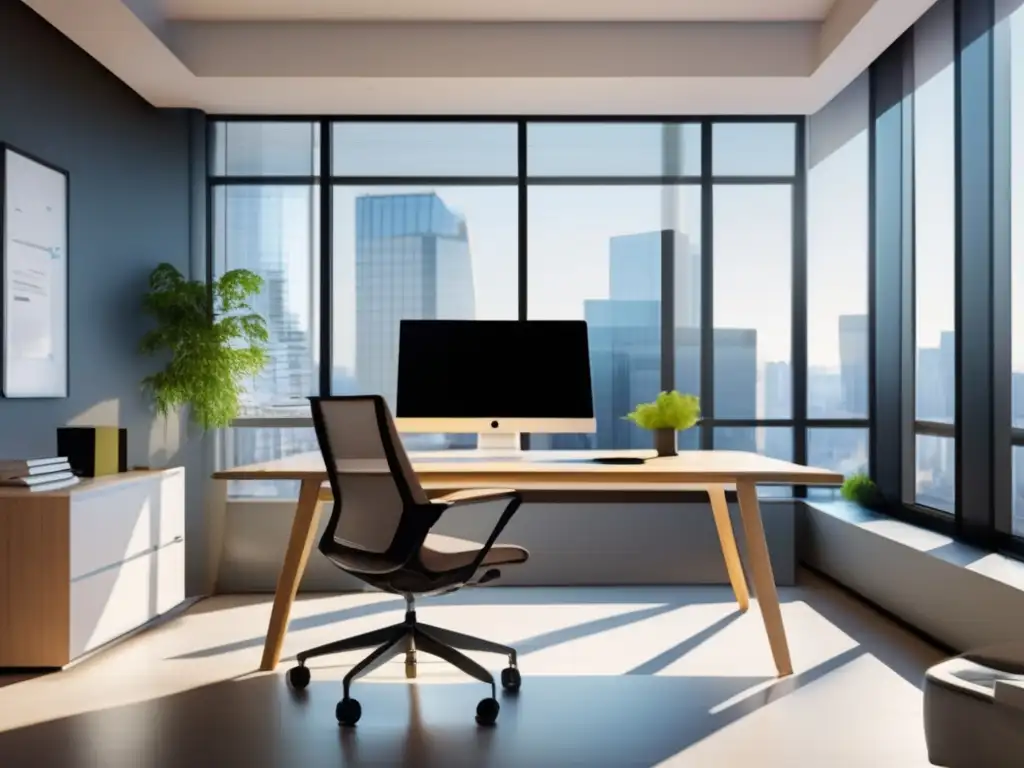 Oficina moderna con diseño minimalista Espacio de oficina moderno con diseño minimalista - DeFi rentables análisis inversiones inteligentes