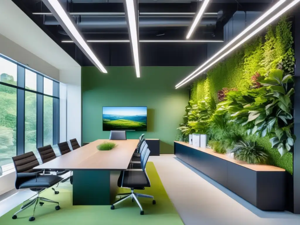 Espacio de oficina moderno y sostenible Espacio de oficina moderno con diseño sustentable y elementos innovadores - Acciones redefiniendo filantropía corporativa