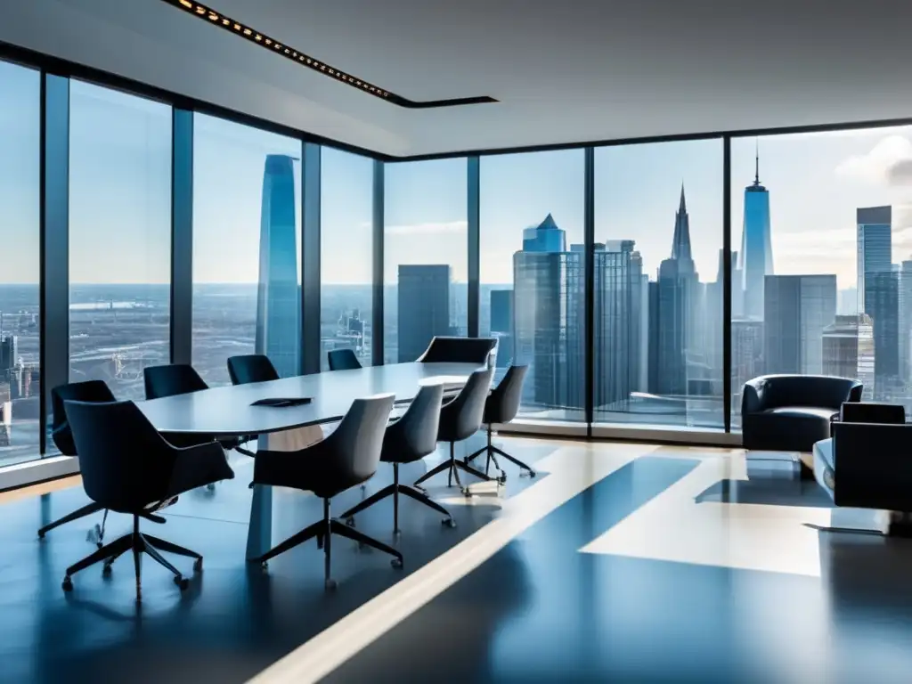 Espacio de oficina moderno con vistas a la ciudad Espacio de oficina moderno con vista a la ciudad