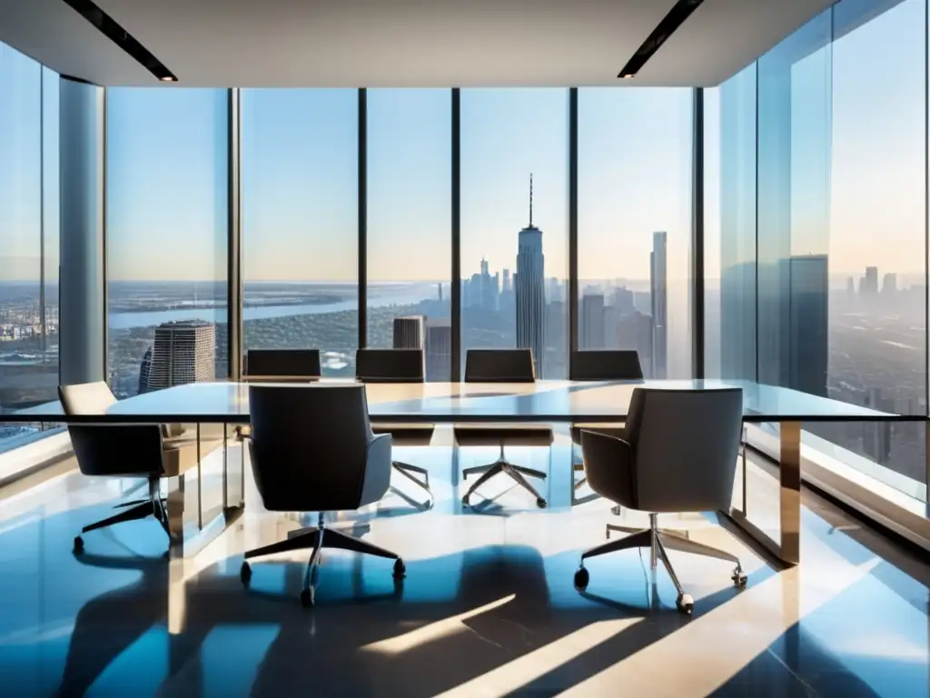 Oficina moderna con vista a la ciudad Espacio de oficina moderno con vista a la ciudad: Inversiones alternativas en tiempos de incertidumbre