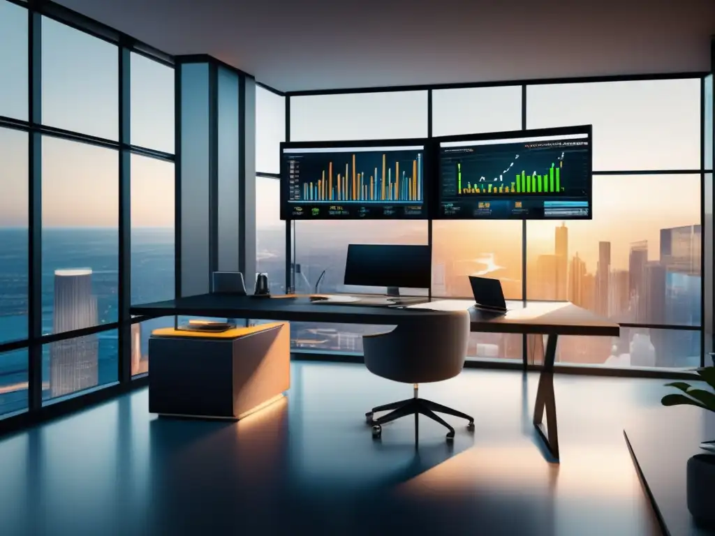 Espacio de trabajo inteligente Espacio de trabajo moderno con herramientas de inversión inteligente