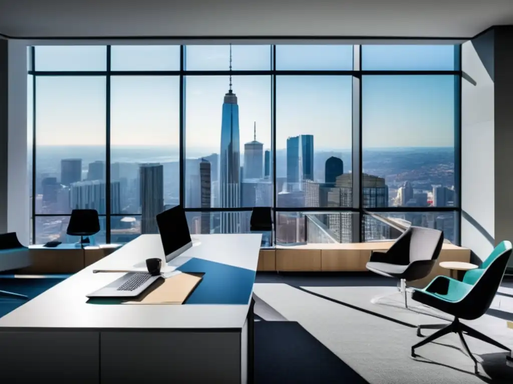 Oficina moderna con profesionales analizando datos Estrategias avanzadas para REITs rentables en oficina moderna y profesional