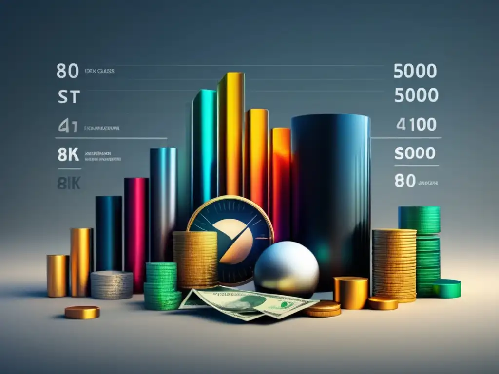 Diversificación de activos: imagen 8k detallada Estrategias de diversificación financiera con activos representados visualmente