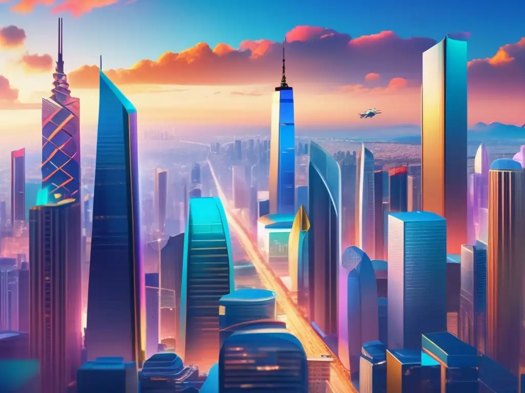 Ciudad global diversa y vibrante (50 caracteres) Estrategias de diversificación de inversiones en una ciudad global vibrante y diversa, con rascacielos y monumentos icónicos de todo el mundo