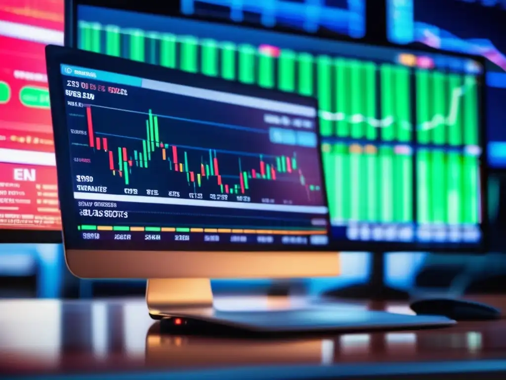 Estrategias de inversión en Penny Stocks Estrategias de inversión en Penny Stocks: Pantalla de trading con gráficos y movimientos de precios en tiempo real
