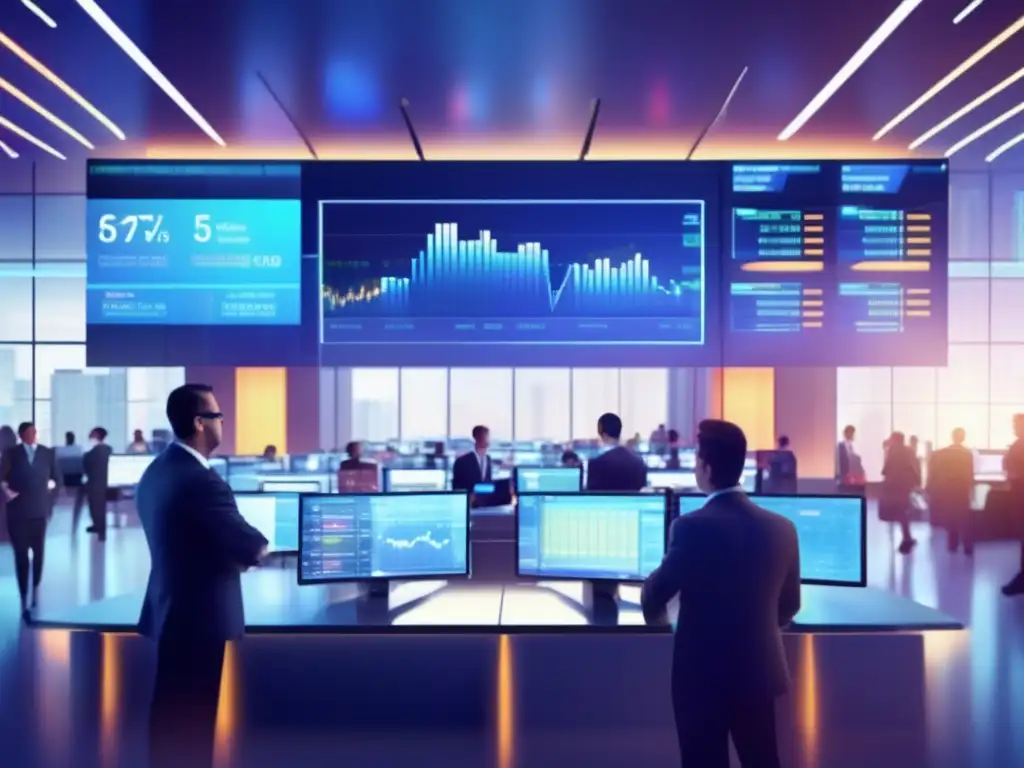 Traders en acción: Futuro del trading Estrategias de negociación de opciones en un moderno piso de operaciones bursátiles