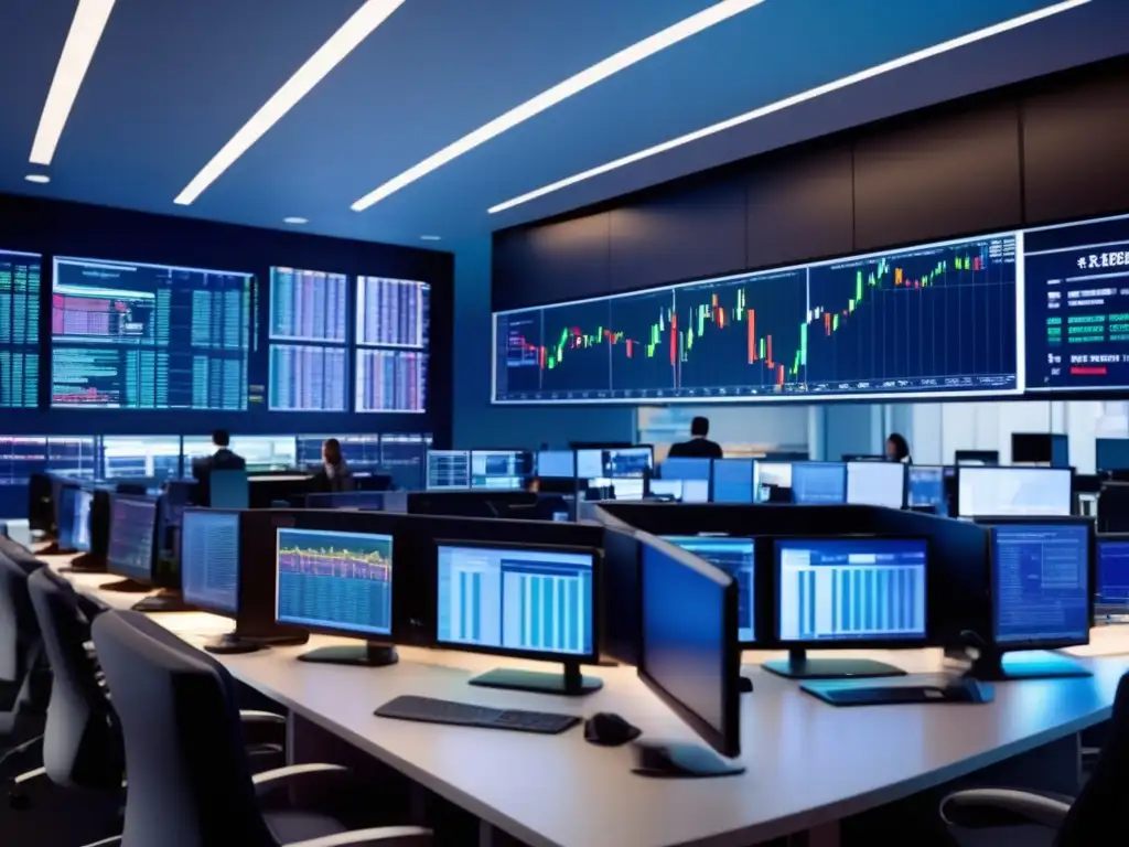 Trading floor moderno y profesional Estrategias de negociación de opciones en moderno trading floor