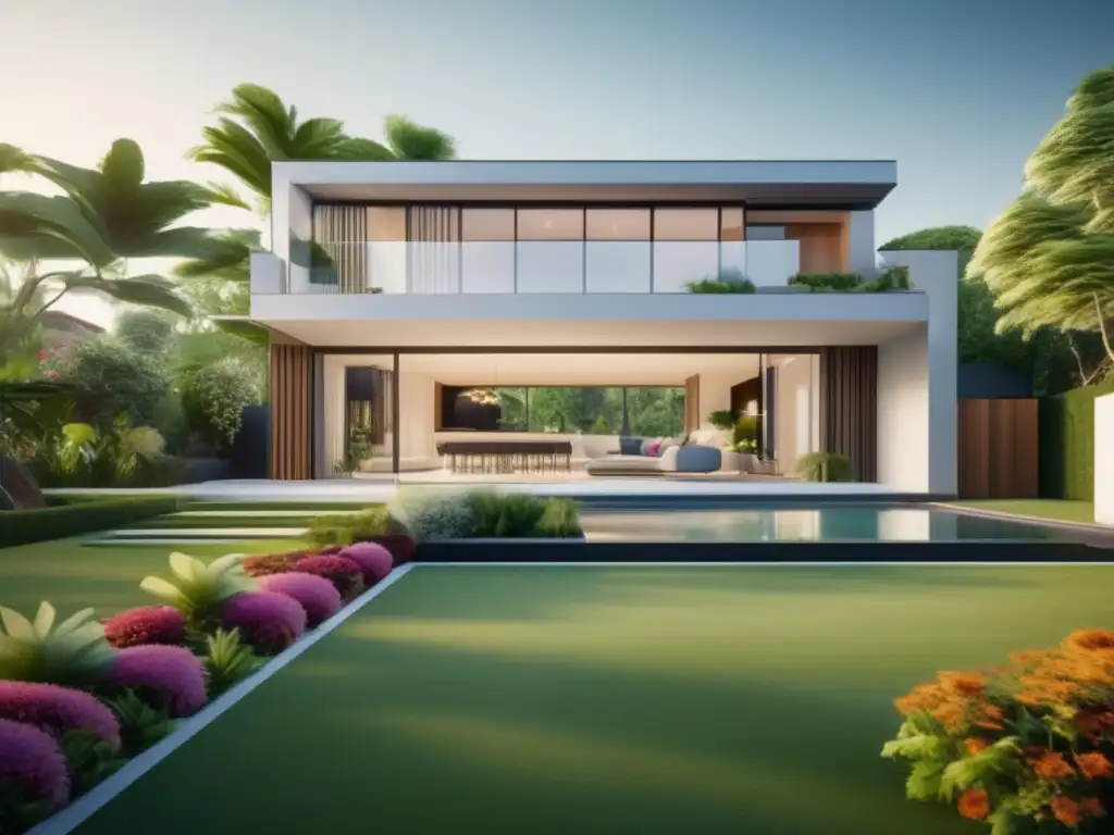Hermosa casa moderna renovada con jardín exuberante Estrategias rentables de 'House Flipping' en una moderna casa renovada rodeada de jardín paisajístico