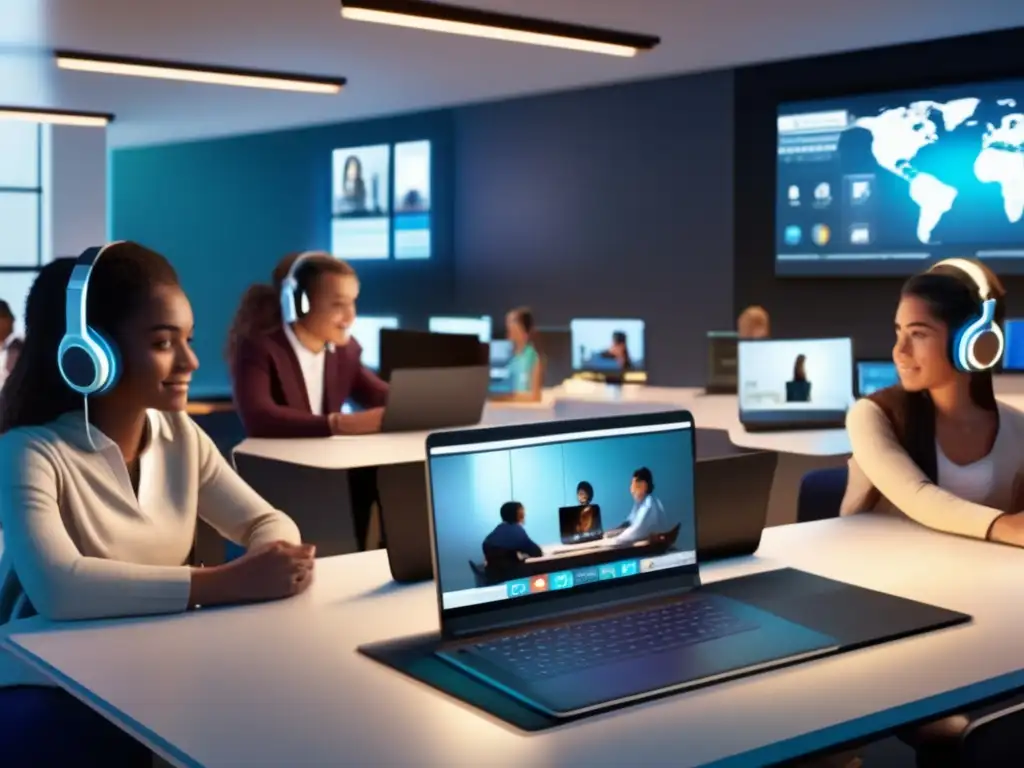 Estudiantes inmersos en aprendizaje en línea Estudiantes inmersos en educación online: beneficios de invertir en educación online