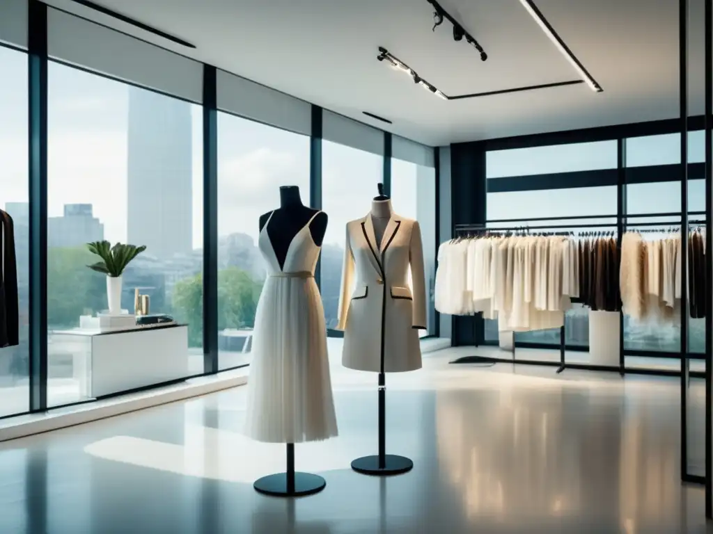 Estudio de moda moderno y elegante Estudio de moda moderno con luz natural y diseño de alta gama
