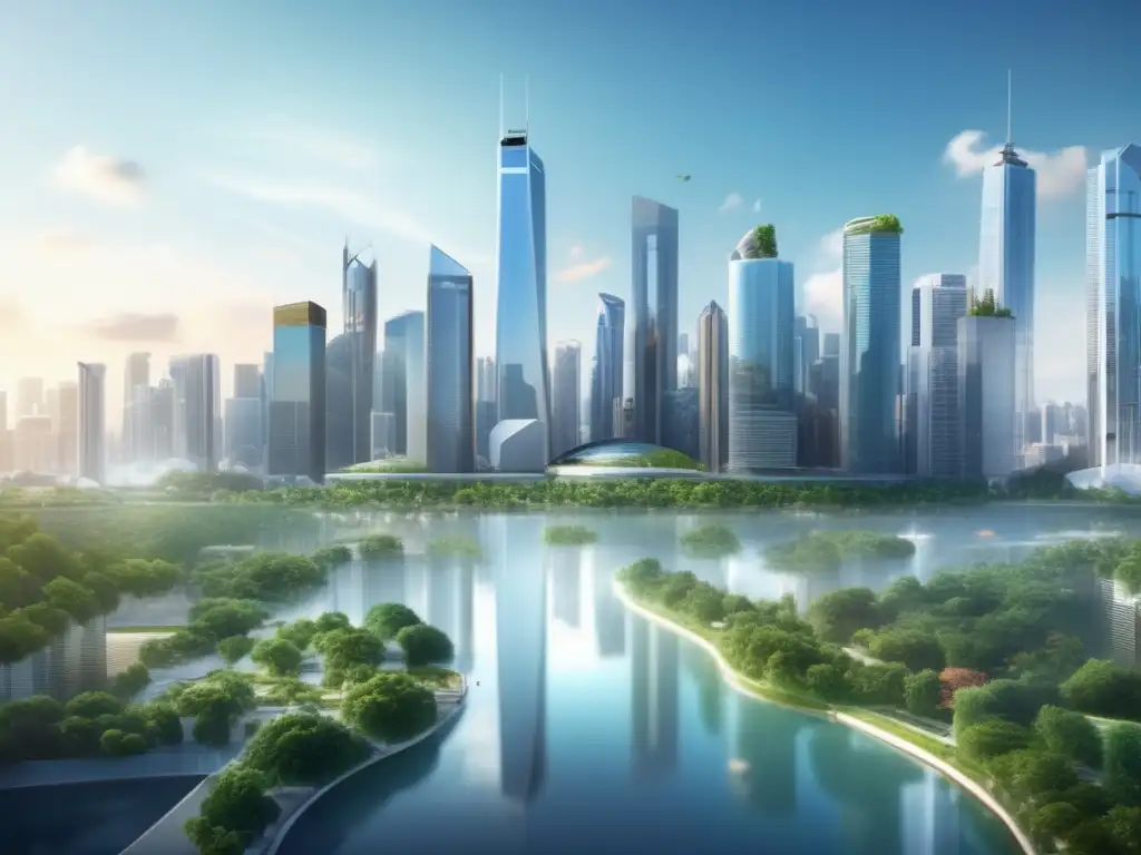 Ciudad moderna con rascacielos, naturaleza y diversidad Ética del Staking: inversiones sostenibles en una ciudad moderna con rascacielos, naturaleza y diversidad social