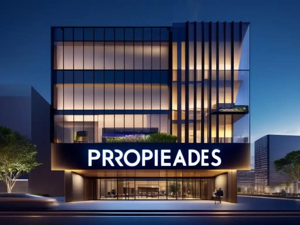 Edificio comercial moderno con arquitectura elegante y exterior impecable Éxito al invertir en propiedades comerciales