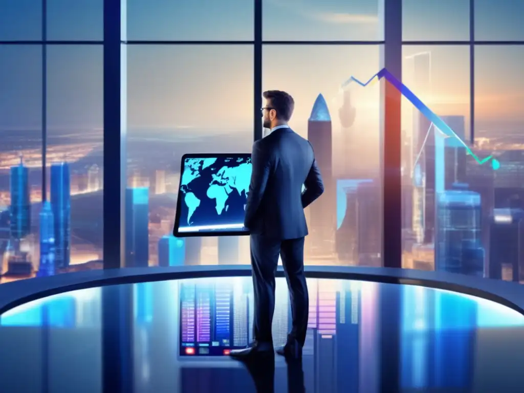 Profesional en fintech con datos en tiempo real Experto en finanzas analiza datos en plataforma futurista de mercado - Mitos del análisis financiero de predicciones