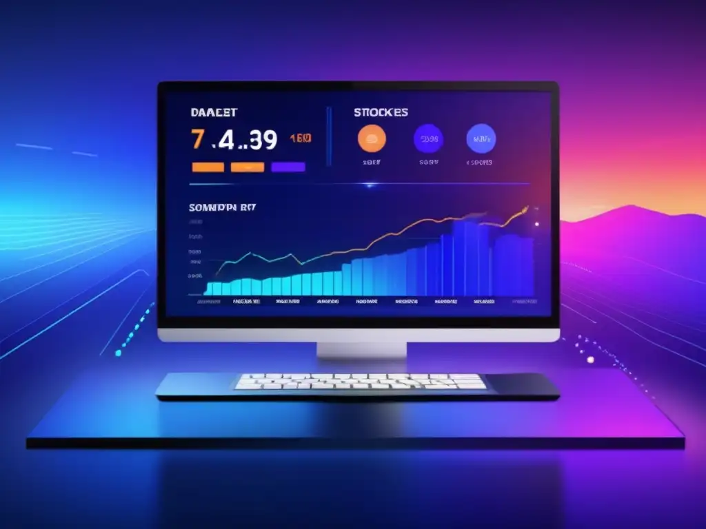 Dashboard financiero moderno y sofisticado Dashboard financiero con datos en tiempo real y estrategias de inversión