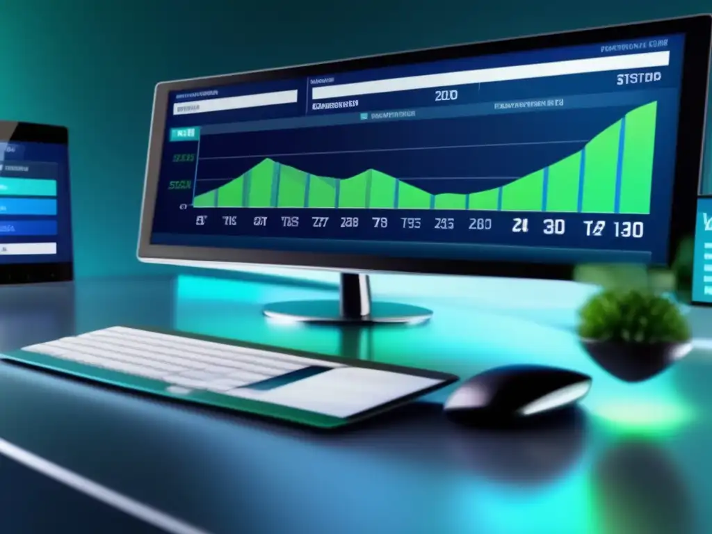 Panel financiero moderno y sofisticado Dashboard financiero AI: Ética de la IA en finanzas