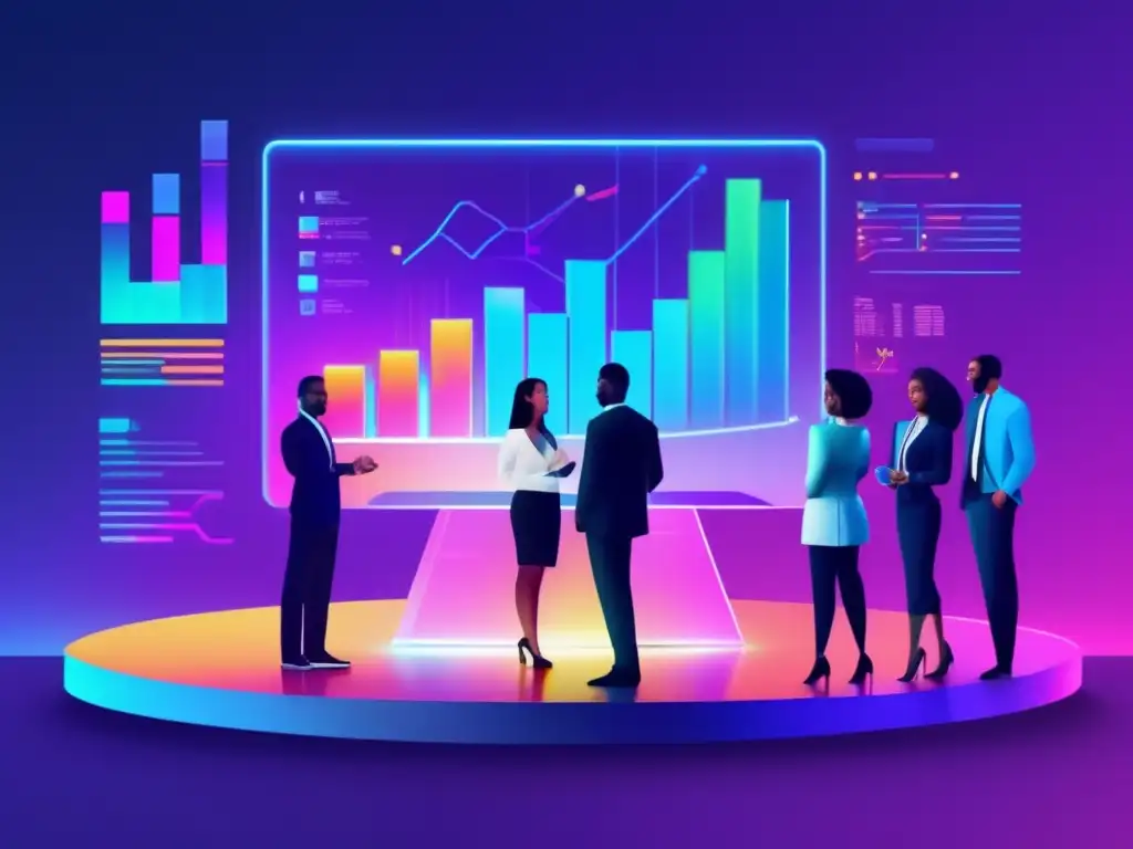 Futuro financiero diverso y tecnológico Fintech democratizando inversiones, futuro brillante