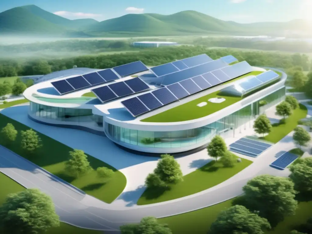 Moderna instalación de salud rodeada de naturaleza Invertir en fondos inmobiliarios salud: Moderna instalación de atención médica rodeada de naturaleza con energía solar y equipo médico avanzado