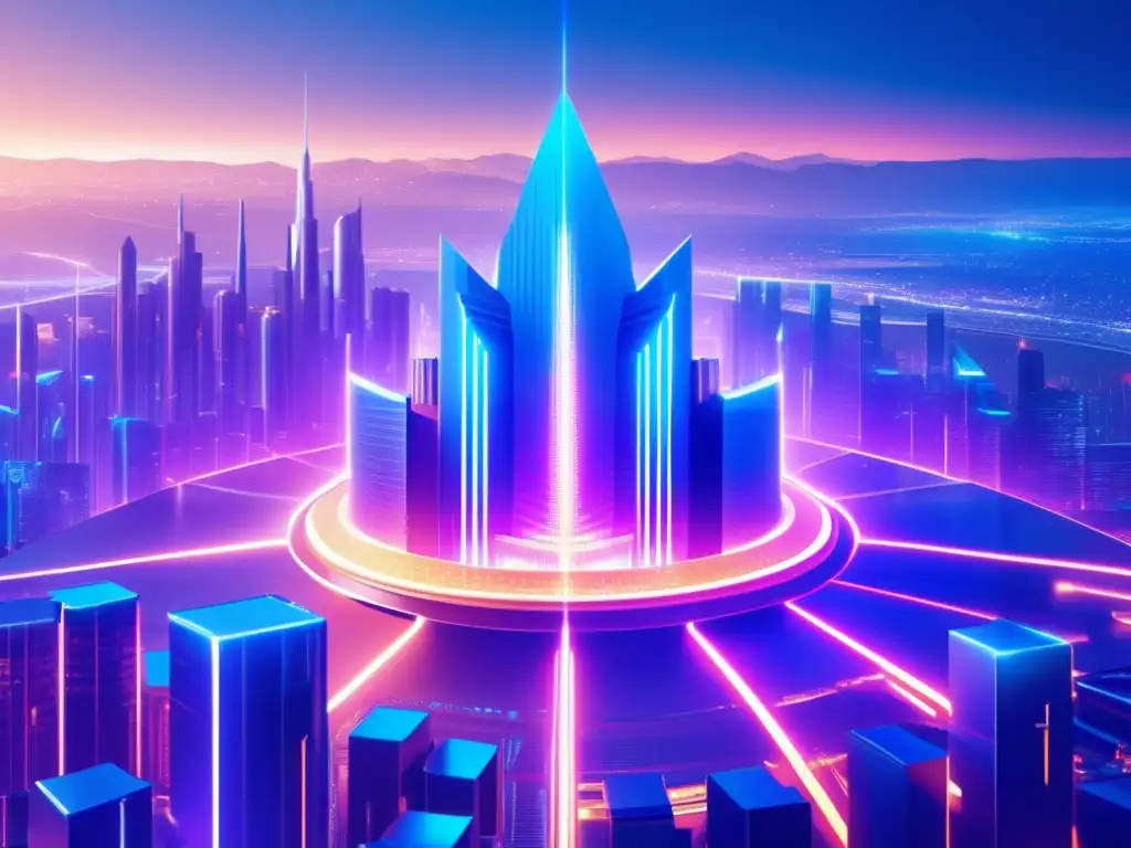 Fortaleza digital futurista Fortaleza digital futurista con protección legal de criptomonedas