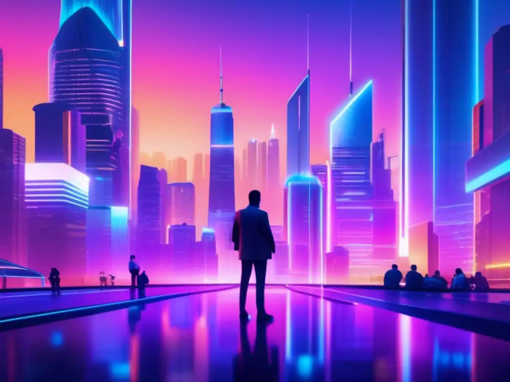 Futuro digital: ciudad conectada y segura Futura ciudad digital en 8k con blockchain: Importancia del staking en blockchain