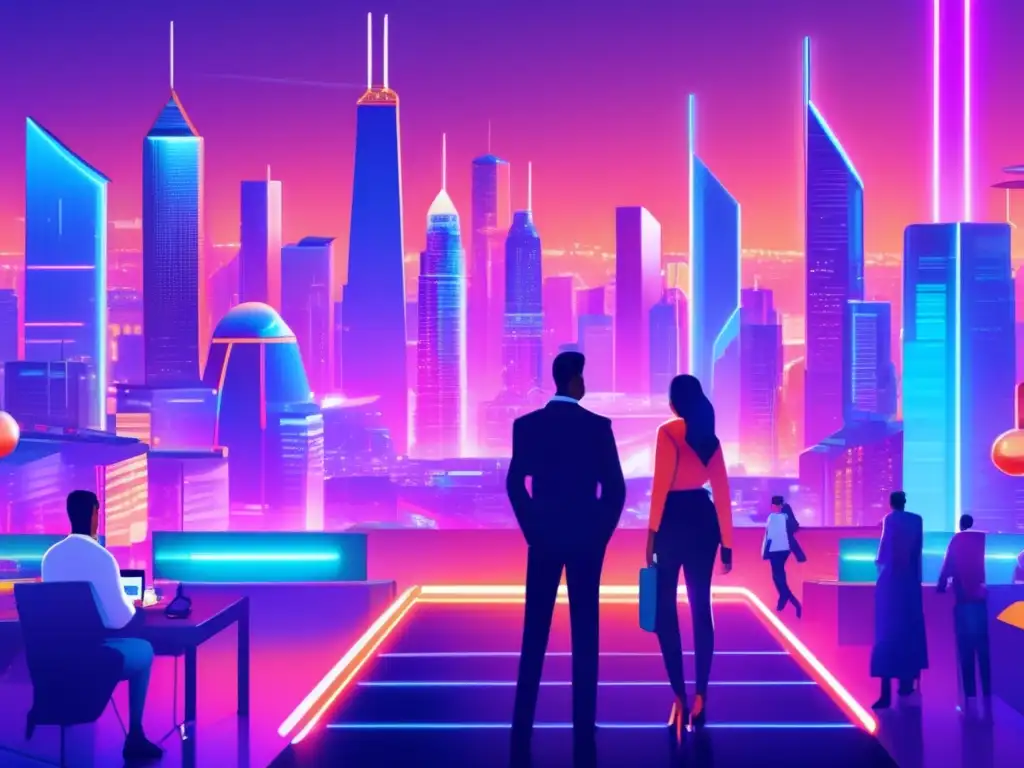 Futuro ciudad blockchain Futurista ciudad con blockchain: Ventajas y desventajas de la minería de criptomonedas