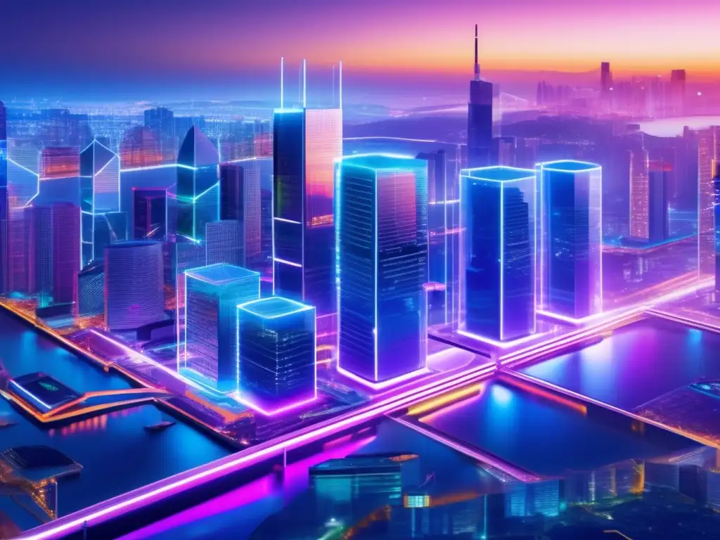 Futuro de blockchain y las inversiones Futurista ciudad con blockchain: Guía práctica de inversiones en blockchain