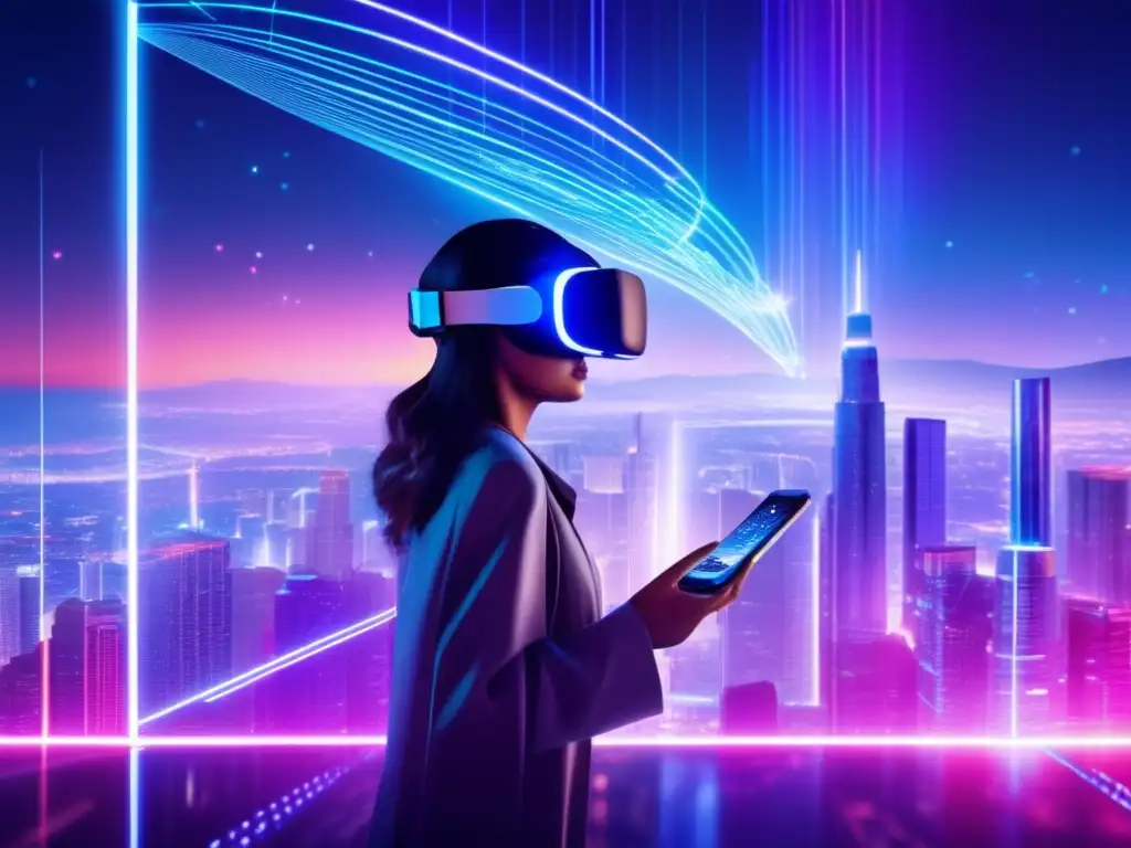 Futuro ciudad nocturna con tecnología avanzada Futurista ciudad nocturna con criptomonedas, tecnología y tokenomics
