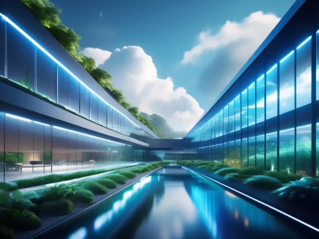 Futuro edificio de minería en la nube Futuro complejo de minería en la nube: eficiente, moderno y ecológico