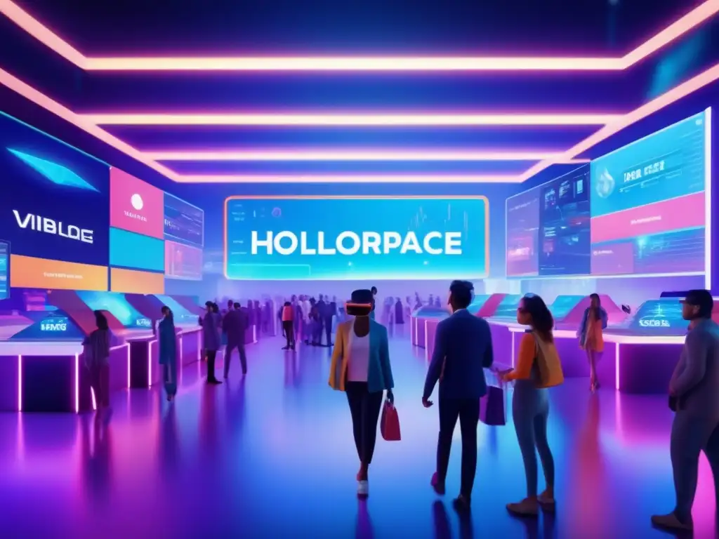 Futuro mercado digital 8k Futuro mercado digital 8k con realidad virtual, criptomoneda y economía digital