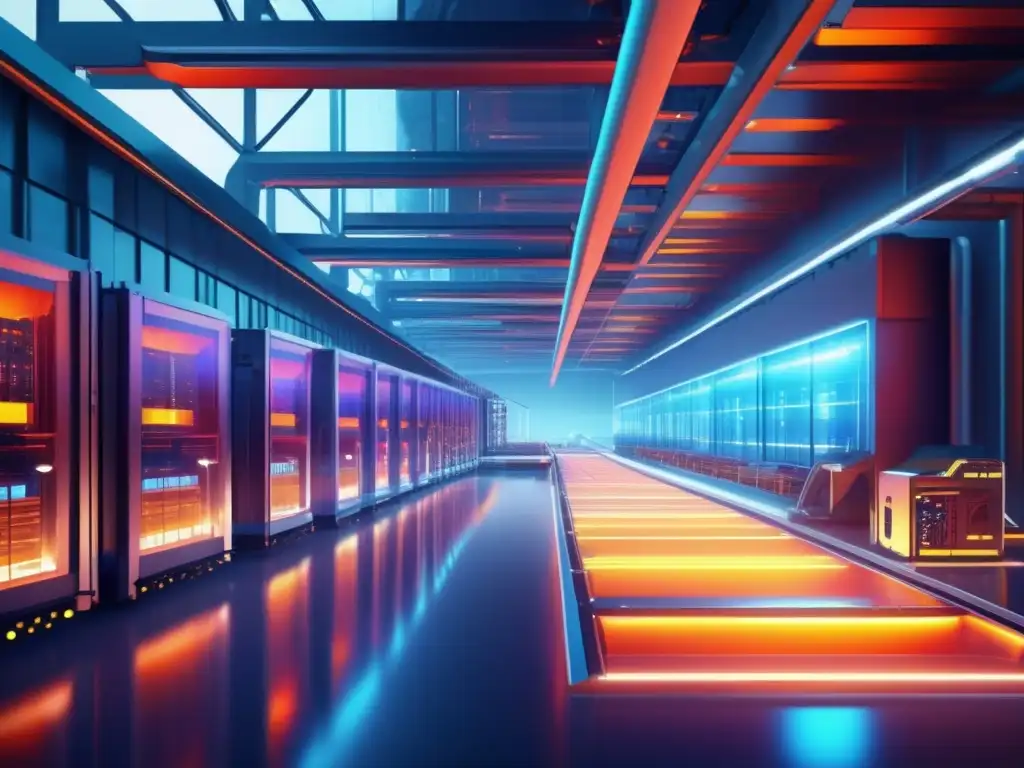 Mina futurista con tecnología avanzada Futuro mineros ETH post Ethereum 2