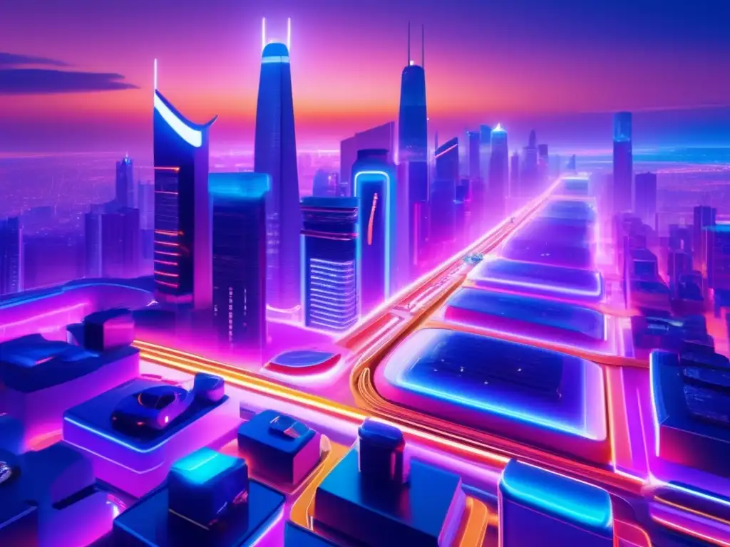 Futuro ciudad brillante en 8k Futuro de la publicidad: Beneficios de invertir en Basic Attention Token (BAT)