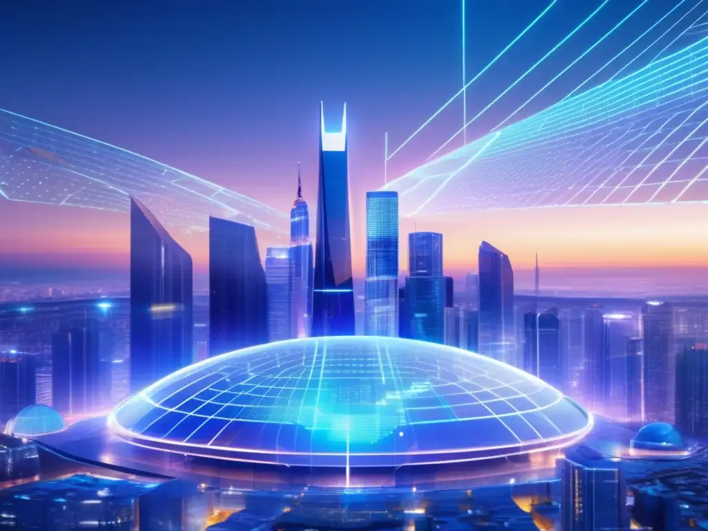 Futuro skyline cripto transparente Futuro skyline ciudad: Ética, criptomonedas, leyes y sustentabilidad en sector -