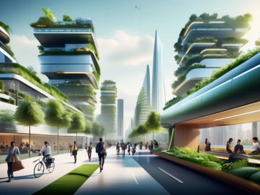 Futuro urbano sostenible con tecnología Futuro urbano sostenible con diseño innovador - Tendencias diseño construcción mercado inmobiliario